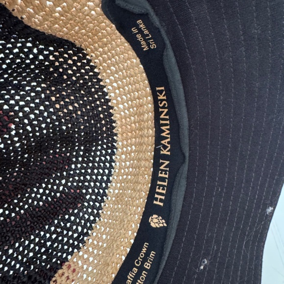 Helen Kaminiski Kalola Raffia and Cotton Brim Packable Sun Hat - Picture 5 of 8